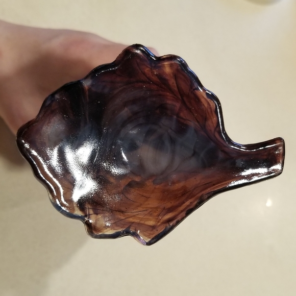 Vintage Purple Floral Slag Vase - Picture 5 of 5